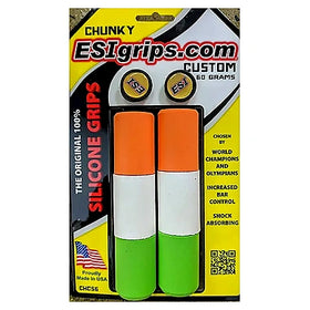ESI Grips - Chunky Custom Orange/White/Green