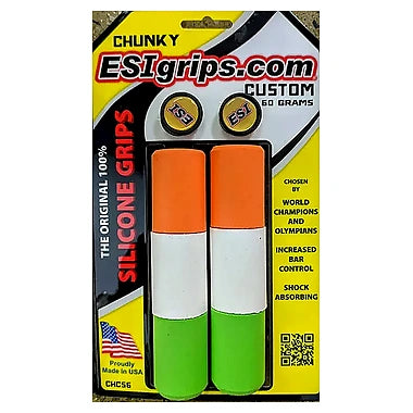 ESI Grips - Chunky Custom Orange/White/Green