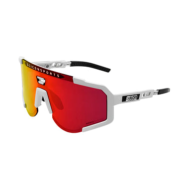 Scicon Aeroscope Sport Sunglasses (White Gloss/Multimirror Red)