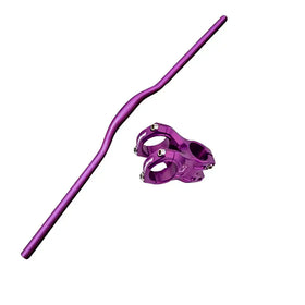 Bicycle Handlebar & Stem Combo – 760mm Aluminum Alloy MTB Riser Bar with 31.8mm Stem