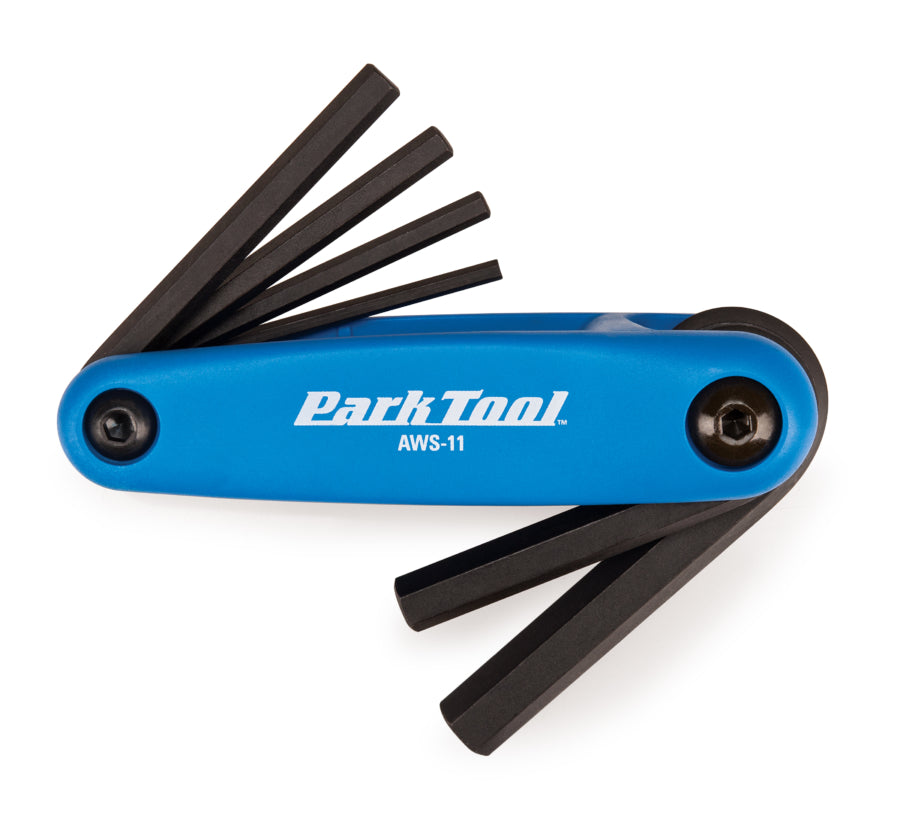 Fold-up Hex Wrench Set:  3mm to 6mm, 8mm, 10mm