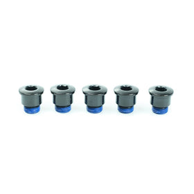 ChainRing Bolt Alloy Road bolts - For 48/32 rings only Black 5mm allen (5 pk)