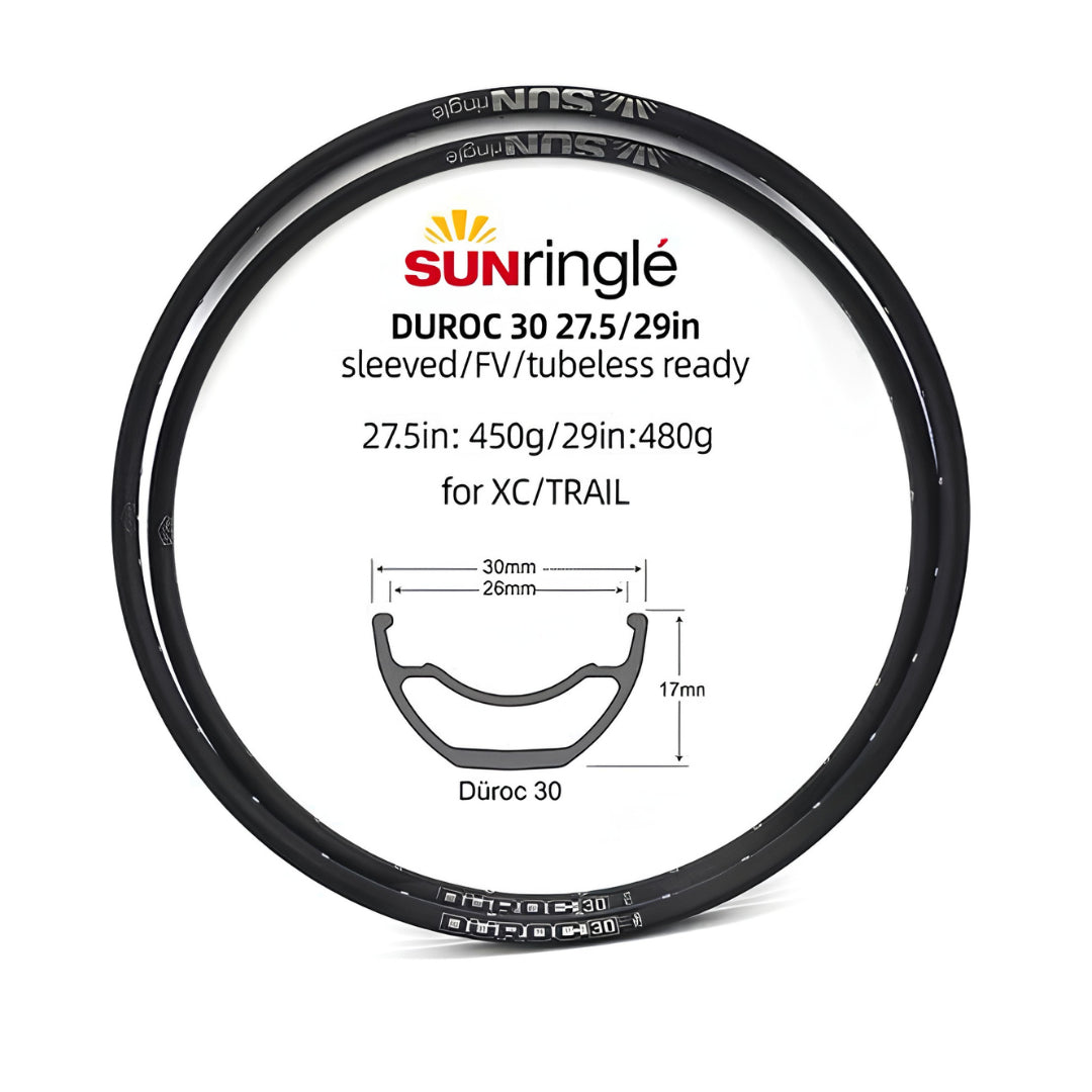 SunRingle Duroc 30 Rim Tubeless 29″ Wheels