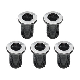 Problem Solvers 12.5mm Inner Chainring Bolts, Silver, Chromoly, Set of 5