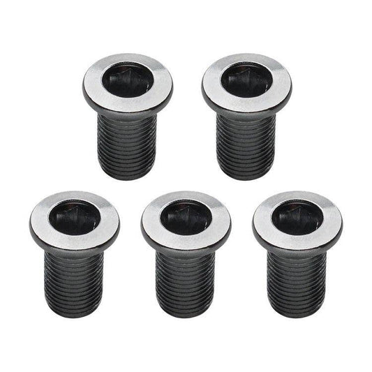 Problem Solvers 12.5mm Inner Chainring Bolts, Silver, Chromoly, Set of 5