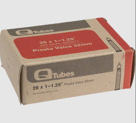 Q-Tubes 26" x 1-1.25" 32mm Presta Valve Tube 96g