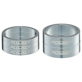 Ritchey Headset Spacers Classic HP Silver 28.6mm/2x10mm+3x5mm/Bag