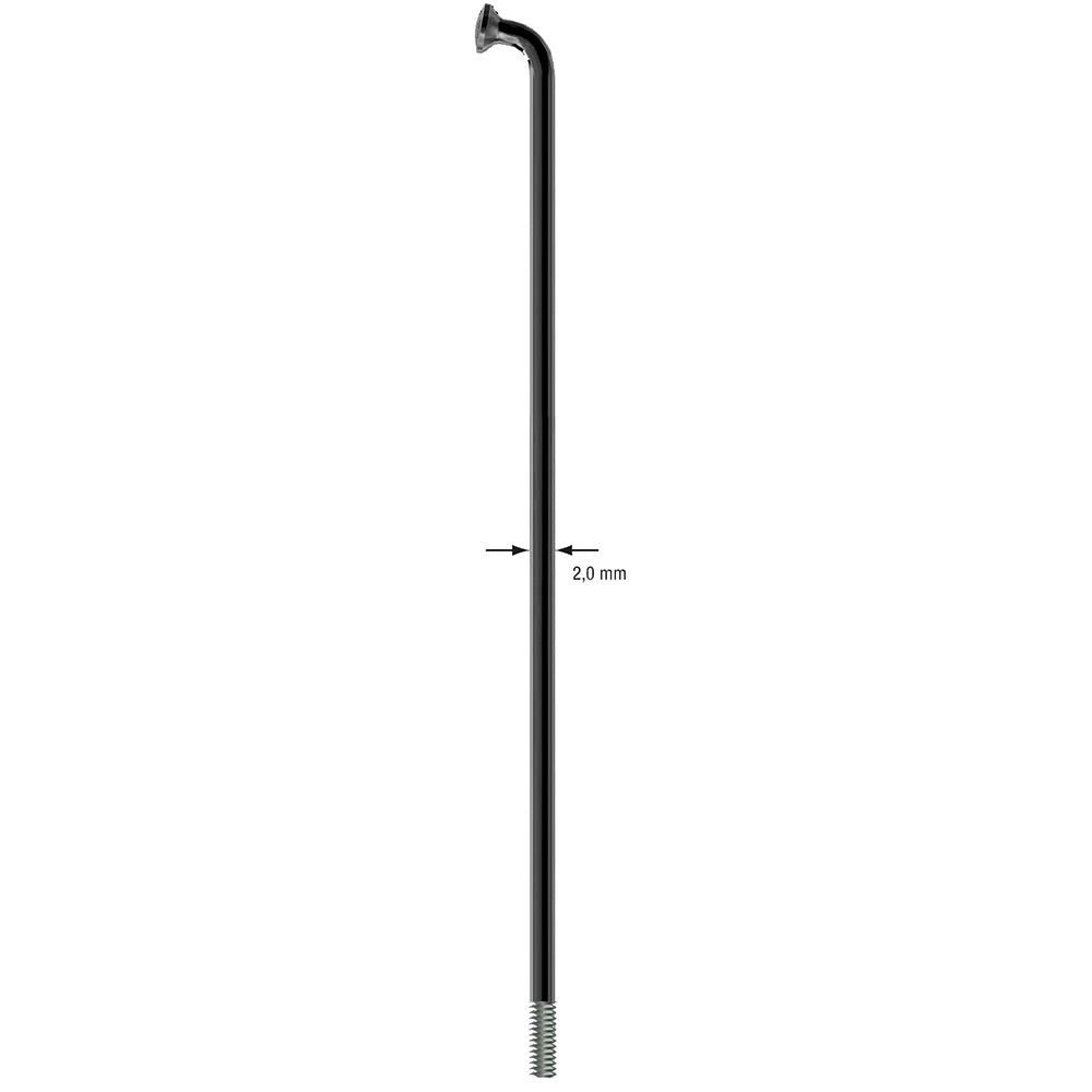 Sapim Leader Spoke J-Bend 14G Pre-cut, Black, 126mm
