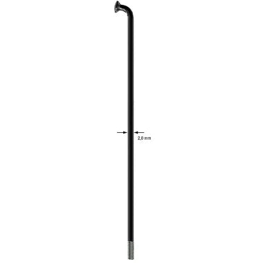 Sapim Leader Spoke J-Bend 14G Pre-cut, Black, 286mm