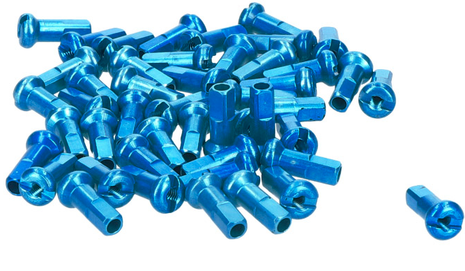 Sapim Polyax Nipple - Alu 14G 12mm, Blue