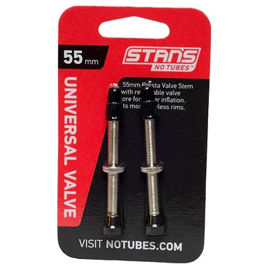Valve Stem Pair, Universal, Presta, 55mm