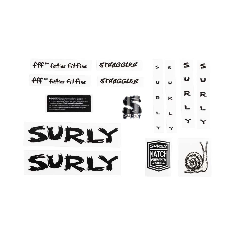 Surly Straggler Decal Set, Black