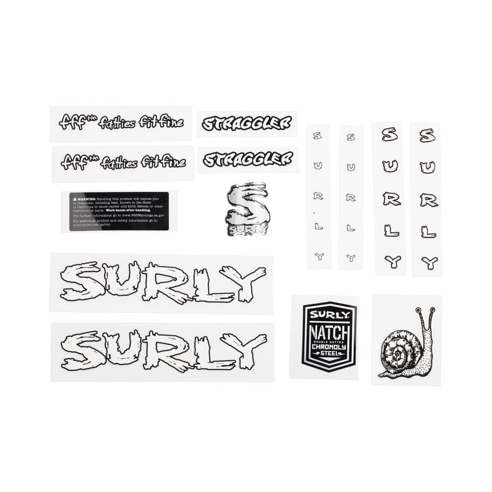 Surly Straggler Decal Set, White