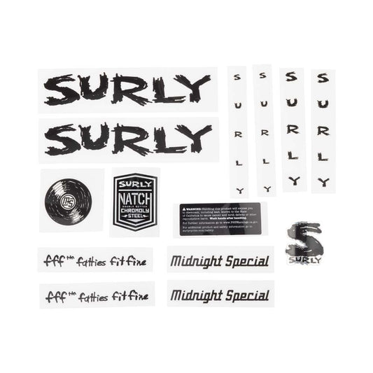 Surly Midnight Special Decal Set, Black