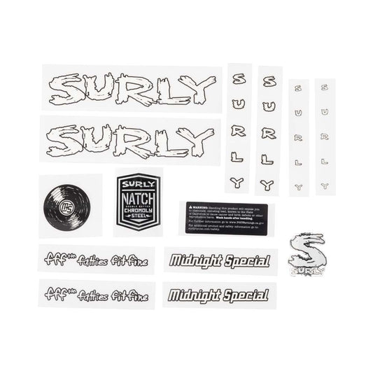 Surly Midnight Special Decal Set, White