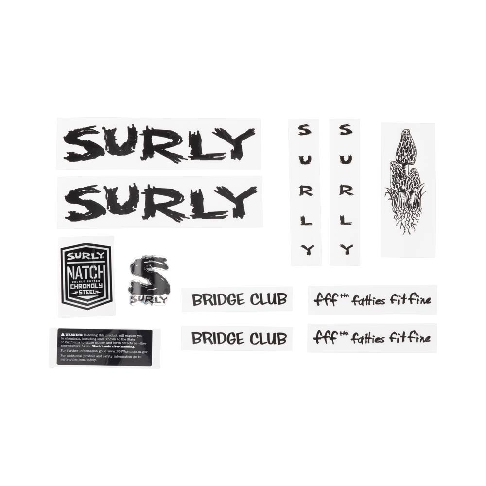 SUR Bridge Club Decal Set Black