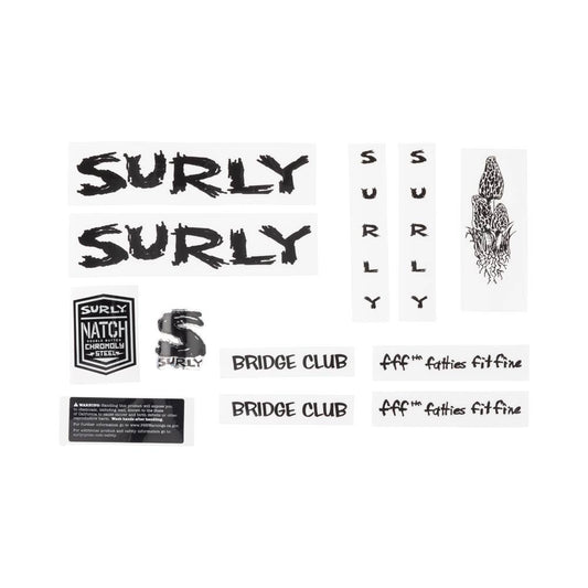 SUR Bridge Club Decal Set Black