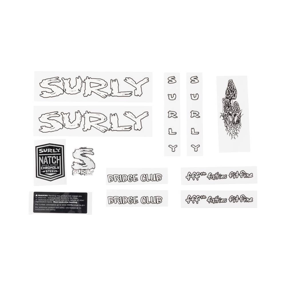 SUR Bridge Club Decal Set White