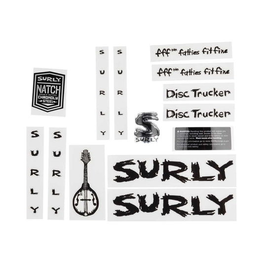 Surly Disc Trucker Decal Set, Black