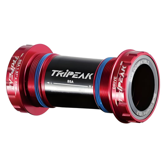 Tripeak BSA Threaded Bottom Bracket Ceramic 3-in-1 Shimano/SRAM/Rotor-Road (68mm)-Red
