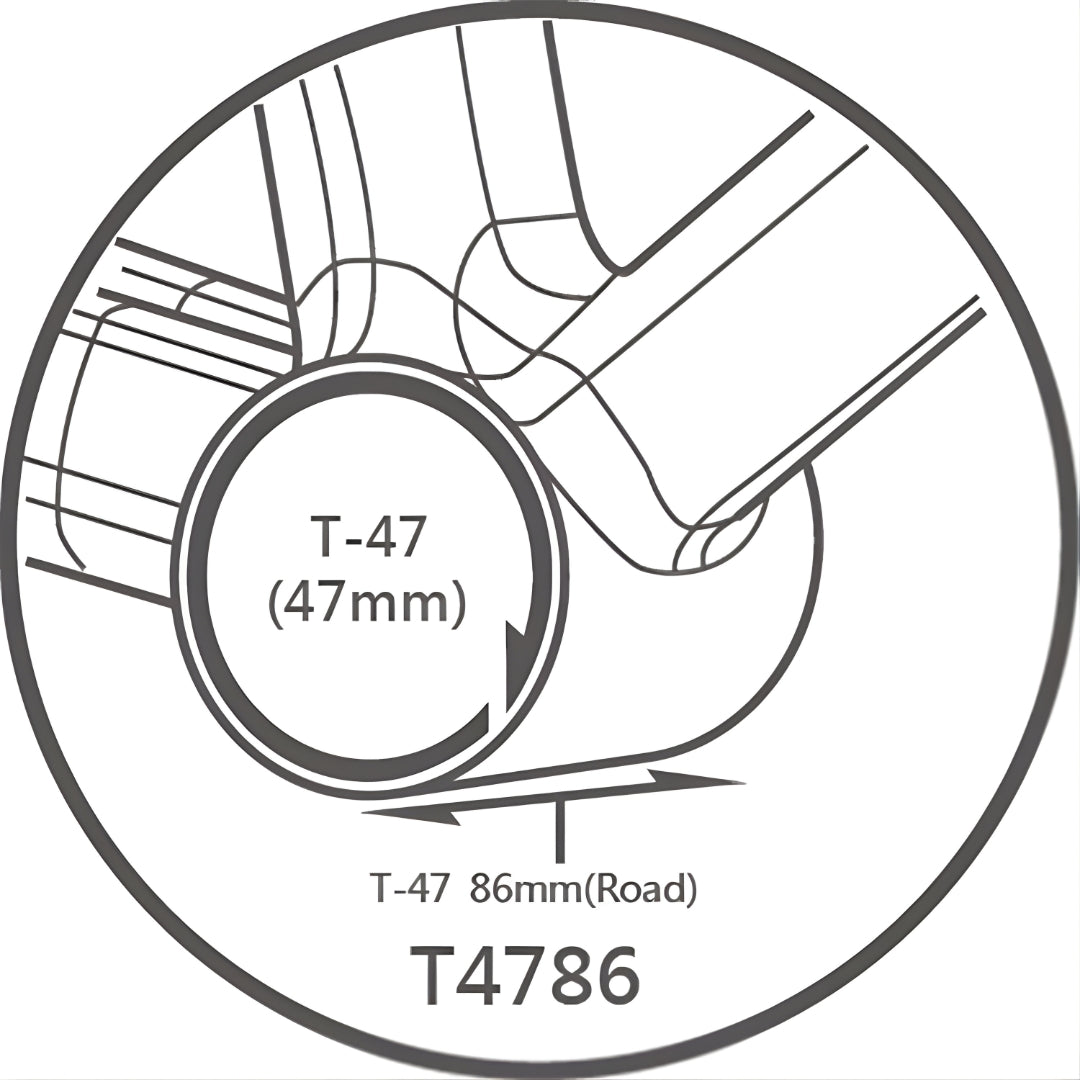 Tripeak T47 3-in-1 Bottom Bracket Ceramic-Shimano/SRAM/Rotor (86mm)-Red