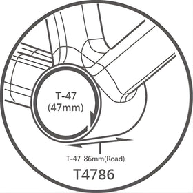 Tripeak T47 3-in-1 Bottom Bracket Ceramic-Shimano/SRAM/Rotor (86mm)-Red