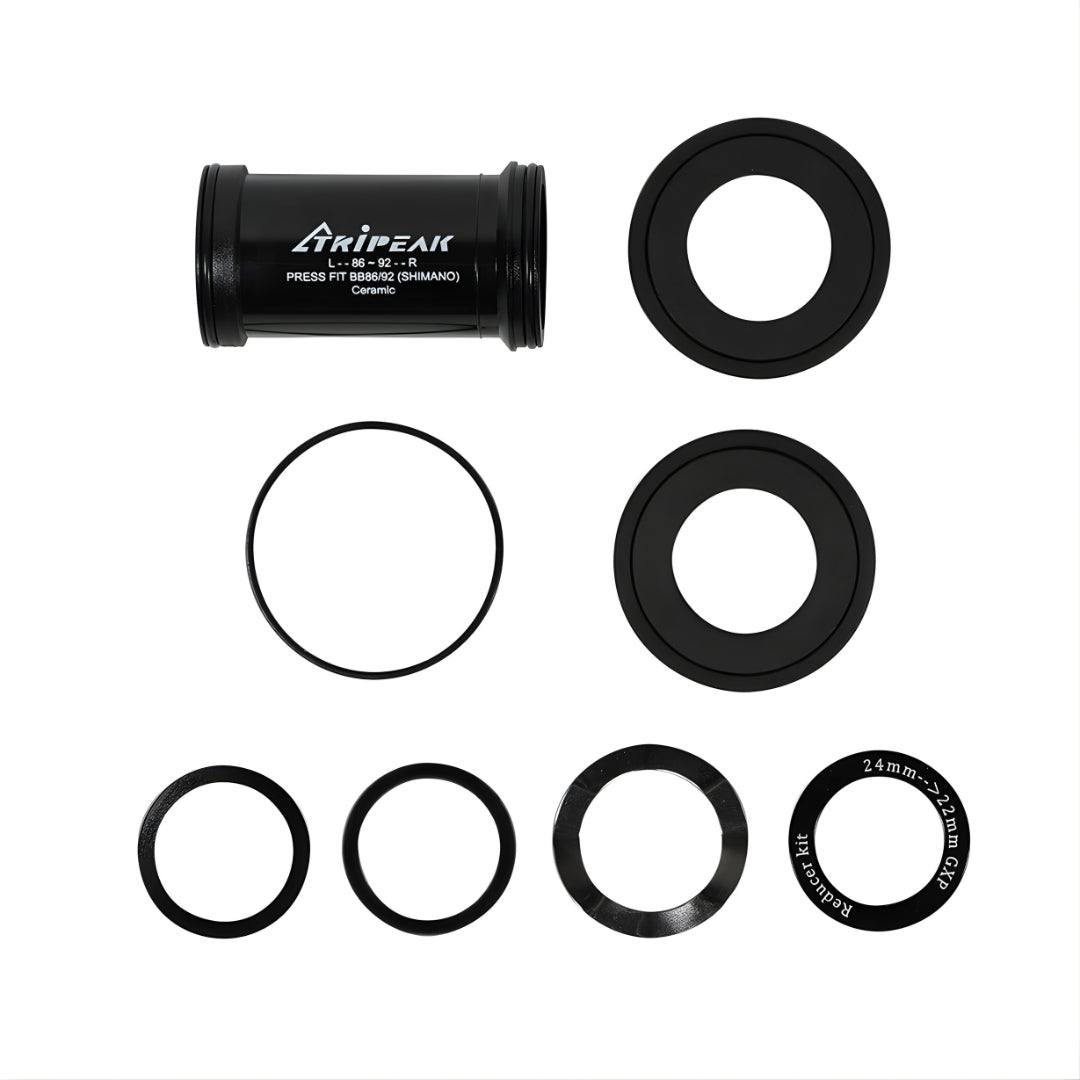 Tripeak BB86 Pressfit Bottom Bracket Ceramic Shimano (86-92mm)-Black