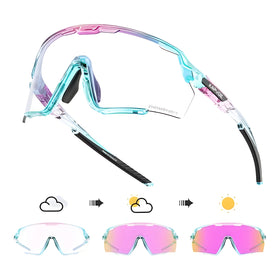 Kapvoe X170 Coloured Photochromic Sunglasses-Pink/Aqua