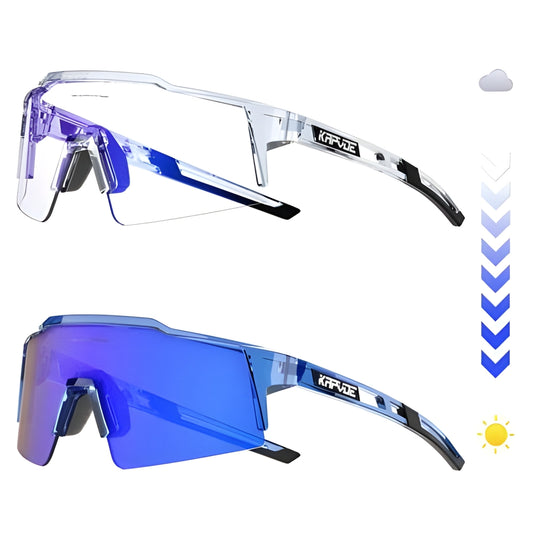 Kapvoe KE9023 Colour Changing Frame Photochromic Sunglasses-Blue