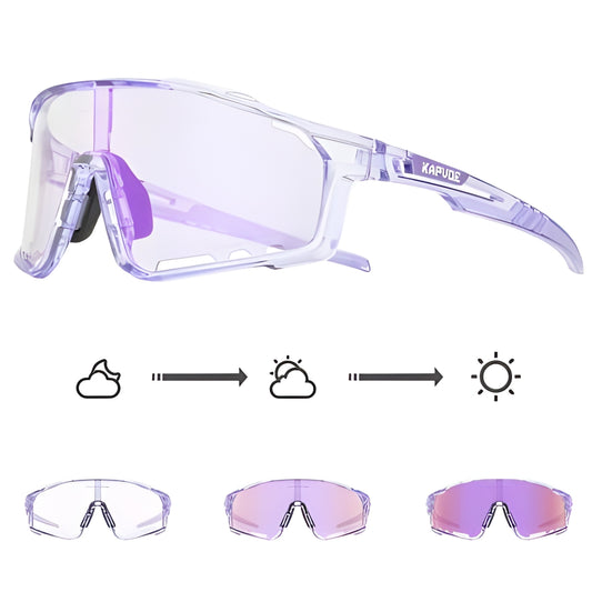 Kapvoe X76 Coloured Photochromic Sunglasses-Purple