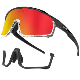 SCVCN S2 Coloured Photochromic Sunglasses-Red/Black