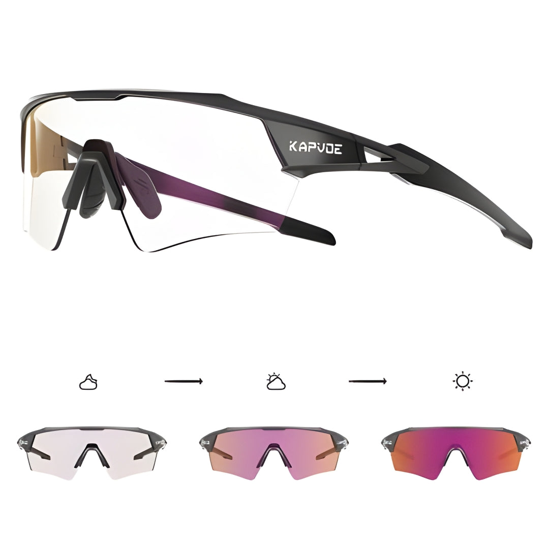 Kapvoe DreamChaser Wings Photochromic Sunglasses-Red/Black