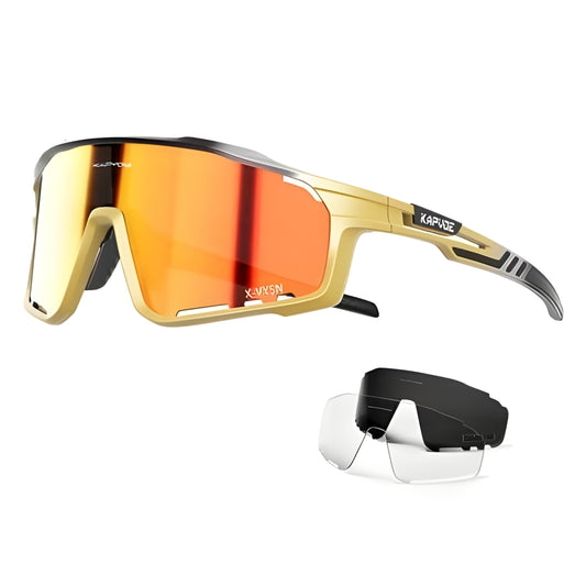 Kapvoe X76 Sports Sunglasses-Gold