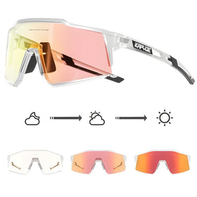 Kapvoe KE9022 Coloured Photochromic Sunglasses-Red/Clear