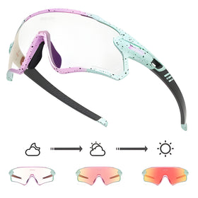 SCVCN S1 Coloured Photochromic Sunglasses-Red/Pink/Green