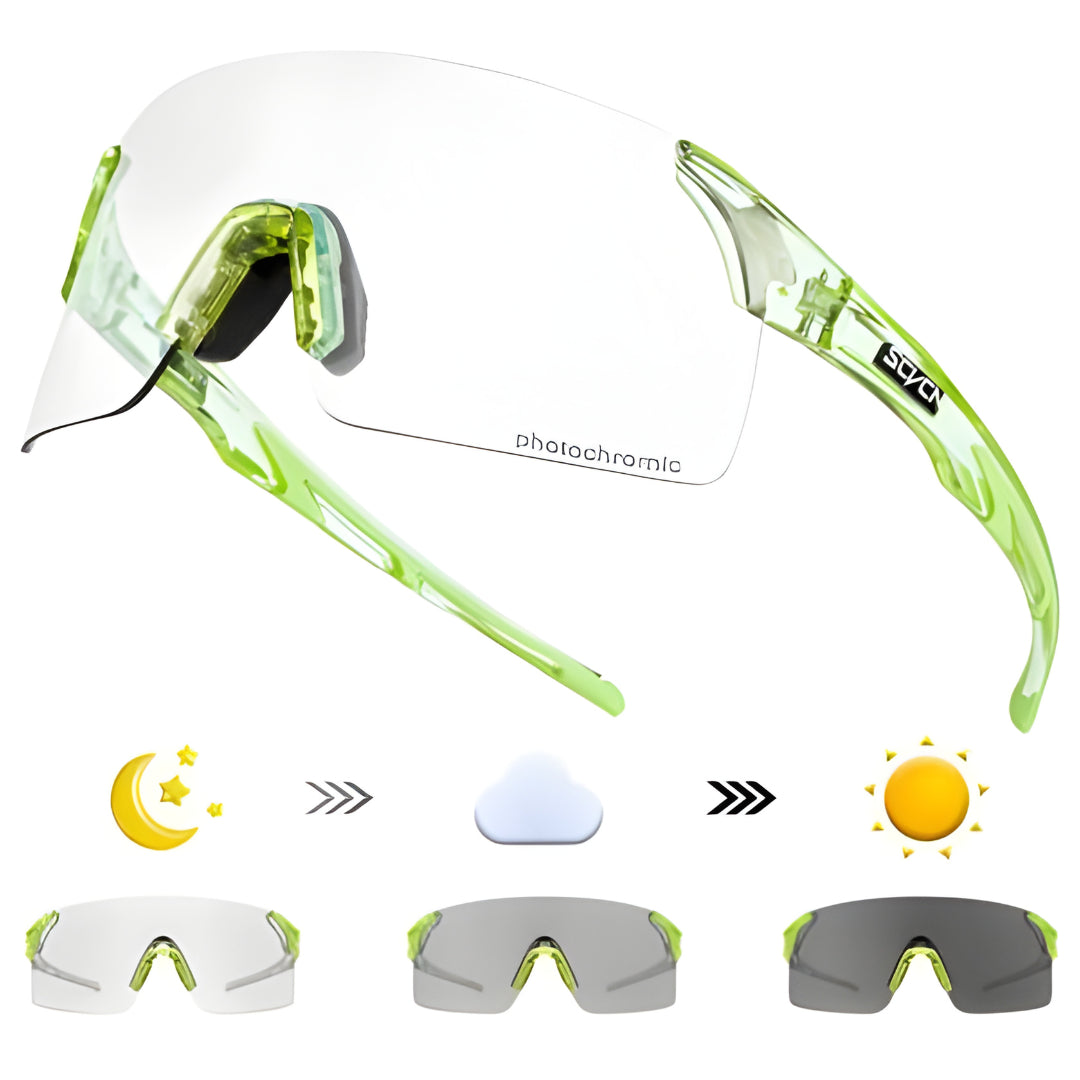 SCVCN X142 Photochromic Sunglasses-Black/Green