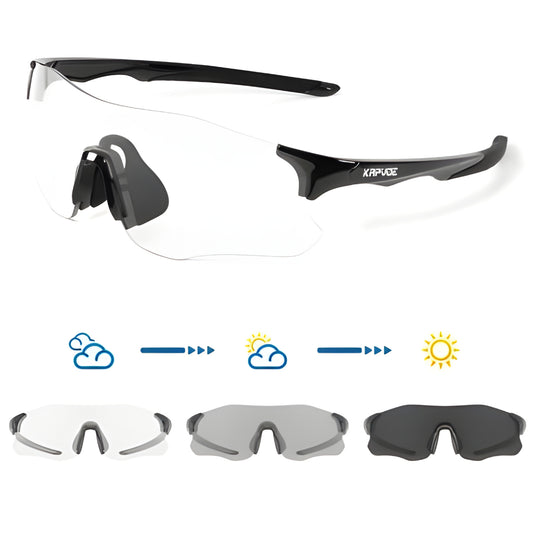 Kapvoe K1129 Photochromic Sunglasses-Black