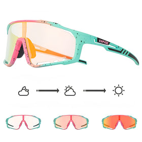 Kapvoe X76 Coloured Photochromic Sunglasses-Red/Pink/Green