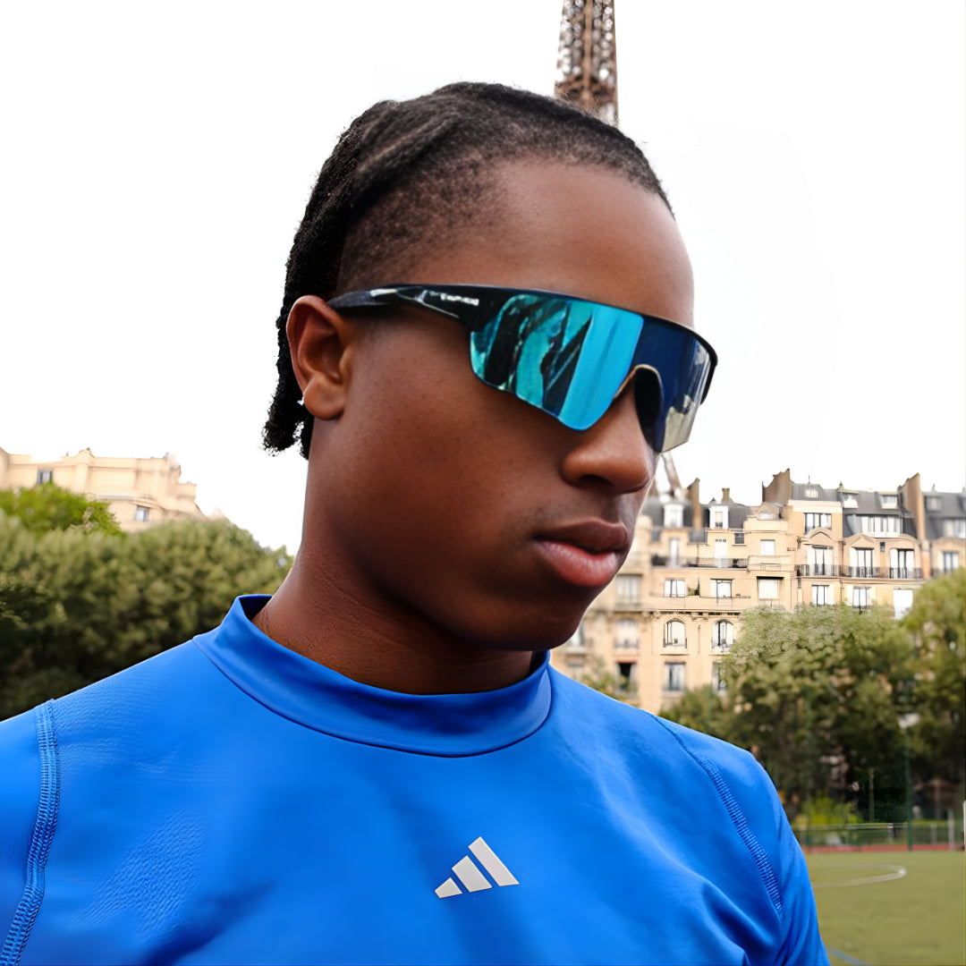 Kapvoe DreamChaser Wings Sports Sunglasses-Blue/Black