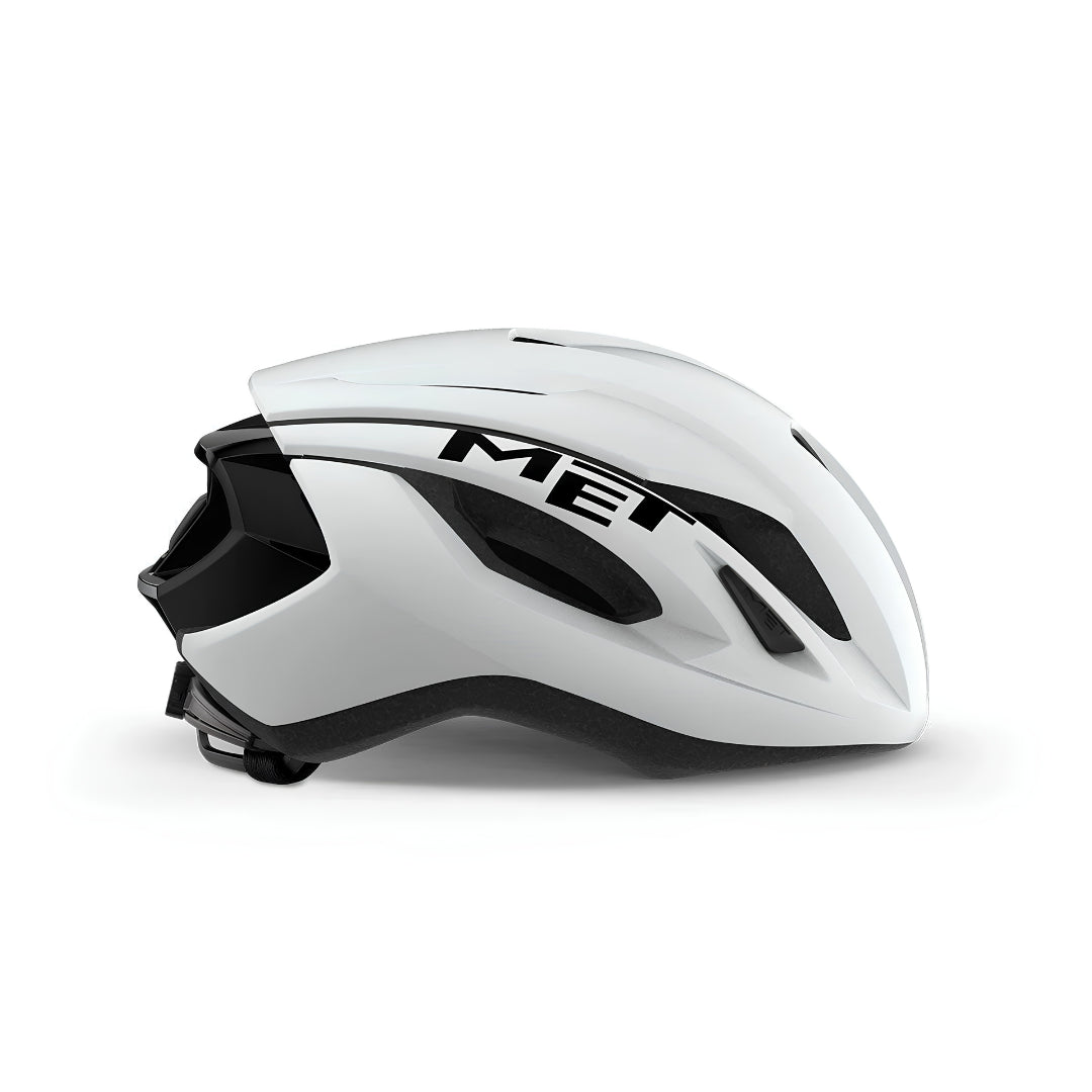 MET Strale Road Cycling Helmet (White Black)