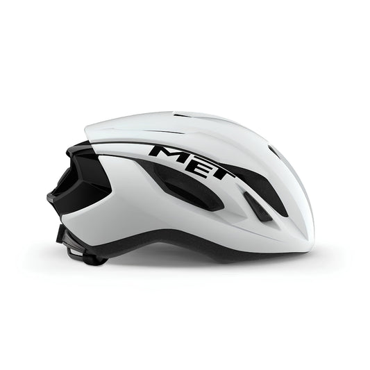MET Strale Road Cycling Helmet (White Black)