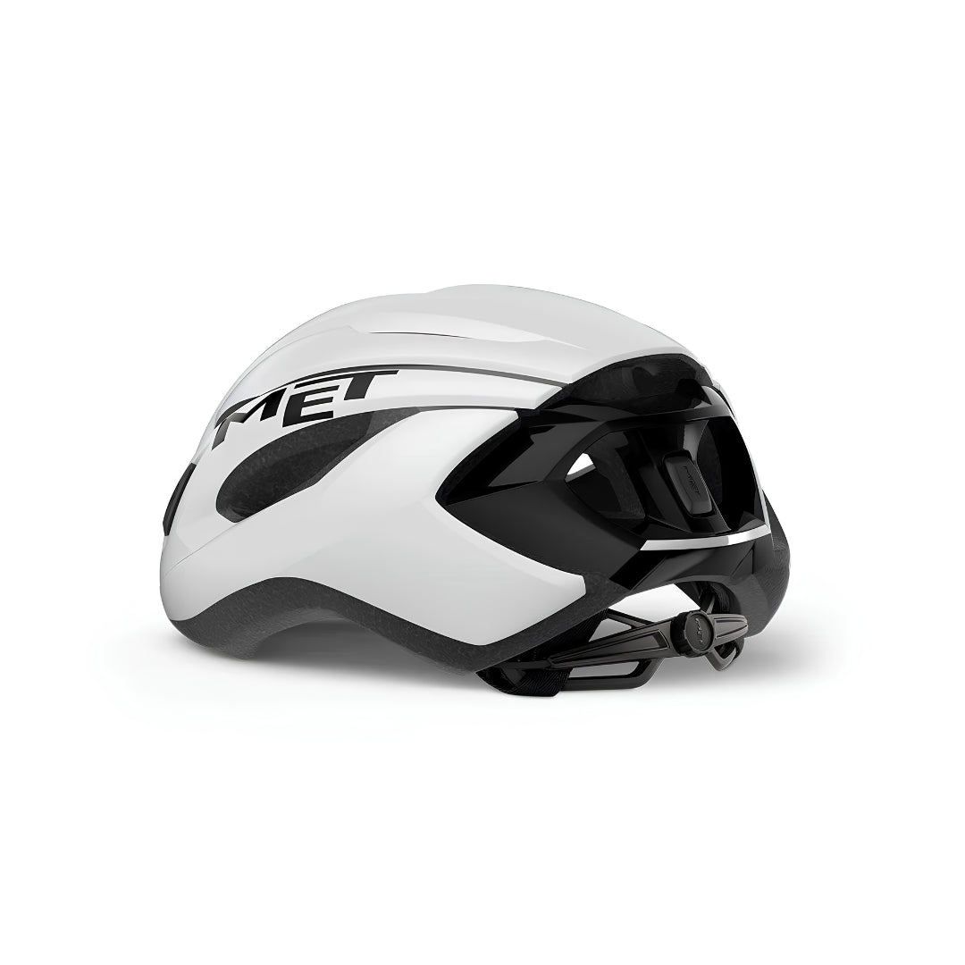MET Strale Road Cycling Helmet (White Black)