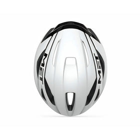 MET Strale Road Cycling Helmet (White Black)