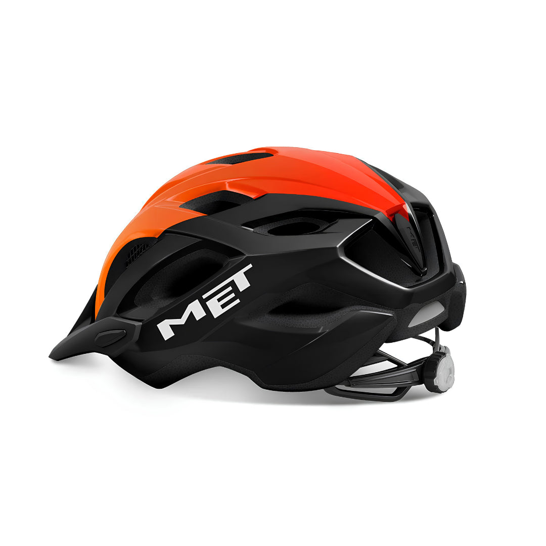 MET Crossover MTB Helmet (Black/Orange/Glossy)