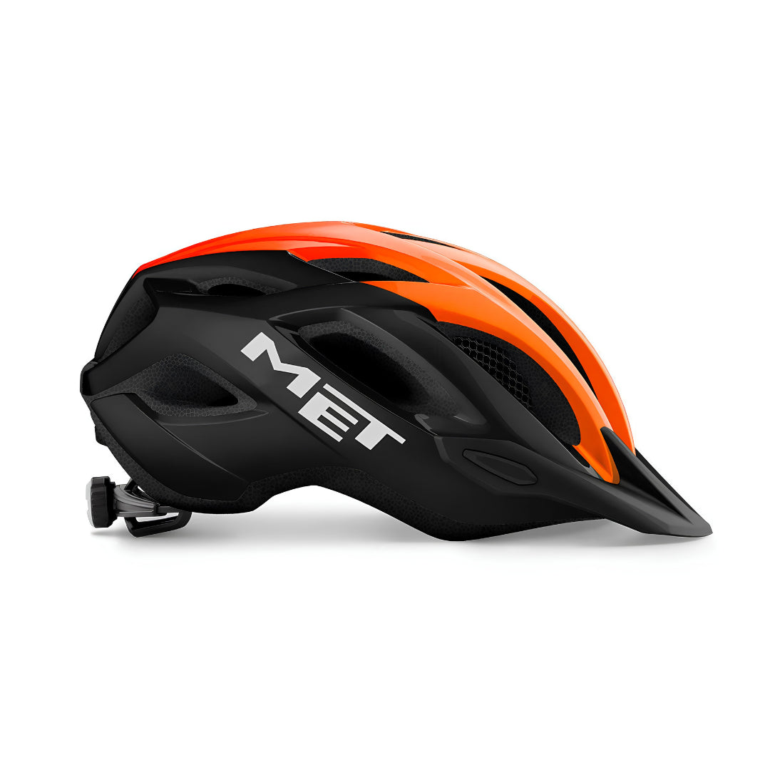 MET Crossover MTB Helmet (Black/Orange/Glossy)