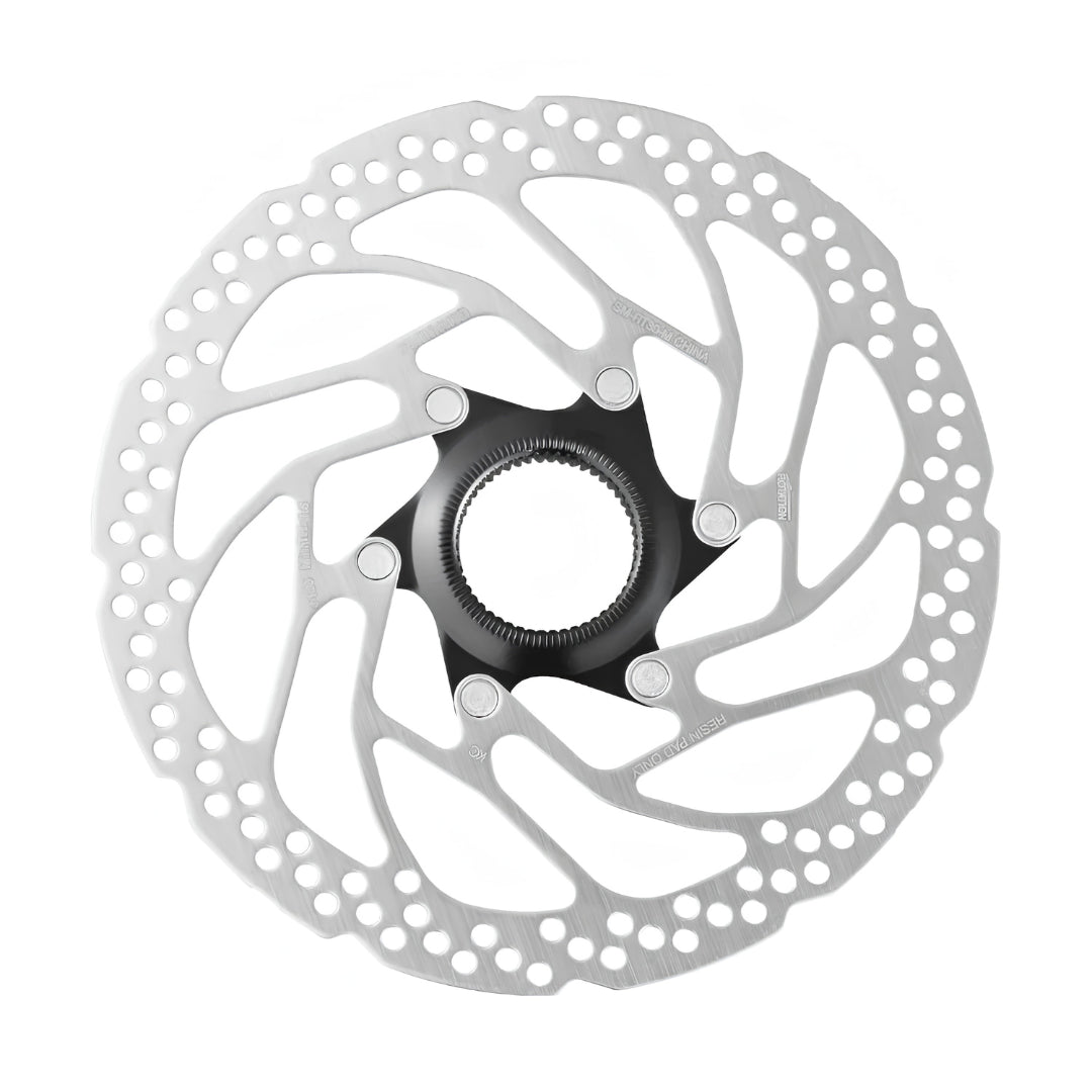 SHIMANO ROTOR FOR DISC BRAKE, SM-RT30, M 180MM, W/LOCK RING(INTERNAL AND EXTERNAL SERRATION),FOR RESIN PAD ONLY, IND.PACK