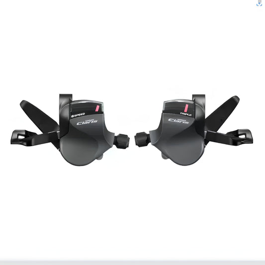 SHIMANO SHIFT LEVER SET, SL-R2000/R2030, CLARIS,R&L FOR FLAT HANDLEBAR ROAD, 3X8-SPEED, RAPIDFIRE PLUS,W/OGD,W/2050X1800MM INNER600X600X300MM BLACK(SP41)OUTER,IND.PACK