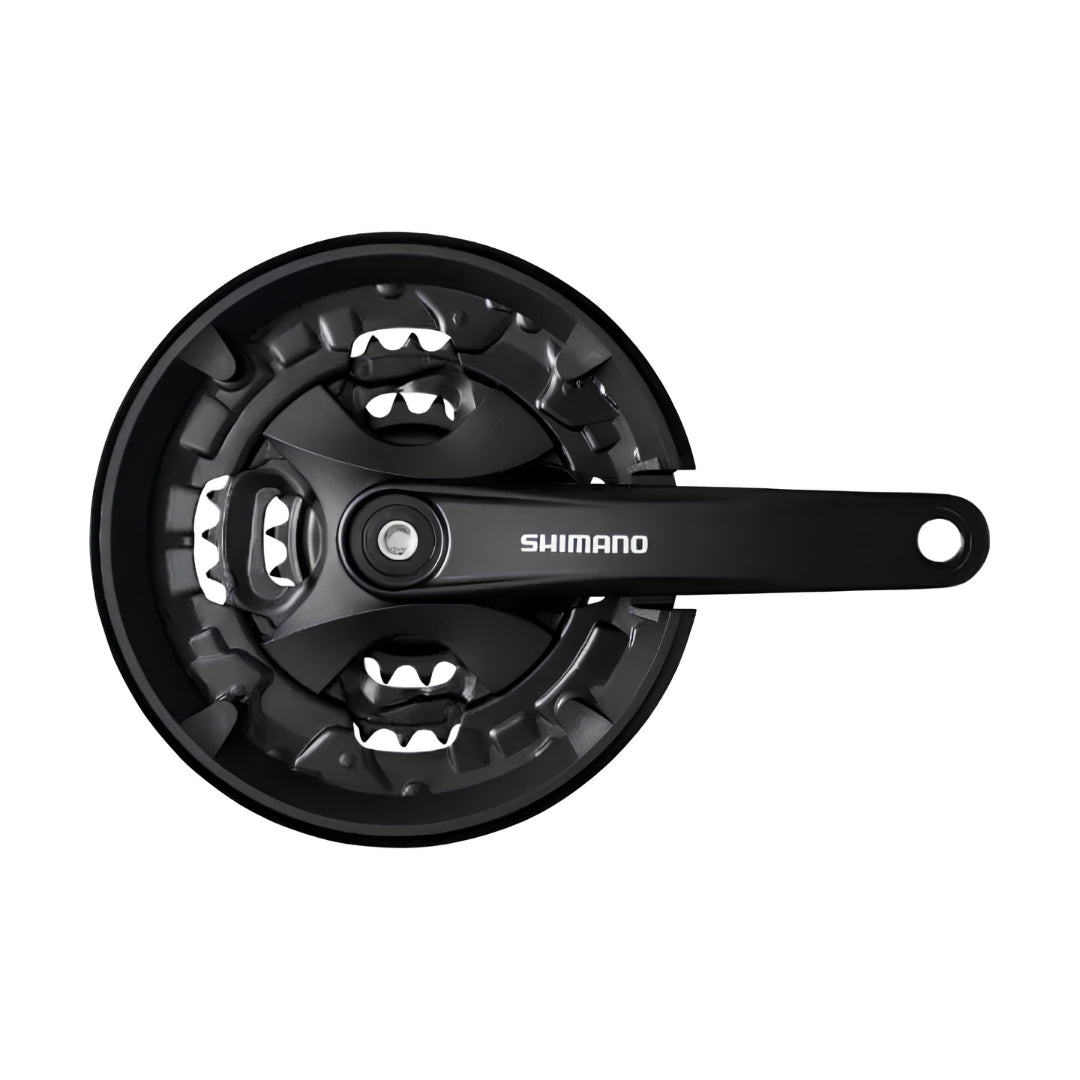 FRONT CHAINWHEEL, FC-MT101, FOR REAR 9 SPEED, 170MM , 40-30-22T, W/CG, W/CRANK FIXING BOLT, CHAIN CASE NOT COMPATIBLE, BLACK