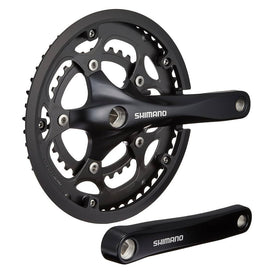 SHIMANO FRONT CHAINWHEEL, FC-RS200, 170MM 50X34T FOR REAR 8-SPEED, W/CG, W/CRANK FIXING BOLT, BLACK, IND.PACK