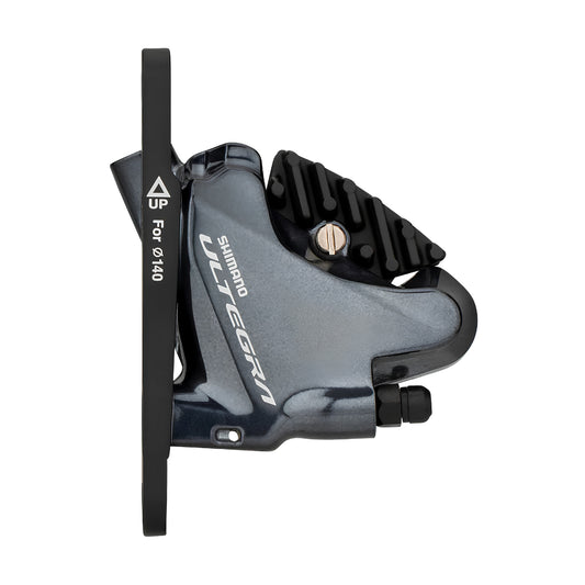 SHIMANO HYDRAULIC DISC BRAKE, BR-R8070, ULTEGRA,FRONT, FLAT MOUNT, W/BRACKET FOR 140/160MM ROTOR, W/L03A RESIN PAD(W/FIN), IND.PACK